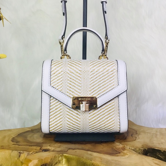 Michael Kors Handbags - Michael Kors Kinsley Weaved XS TH Satchel